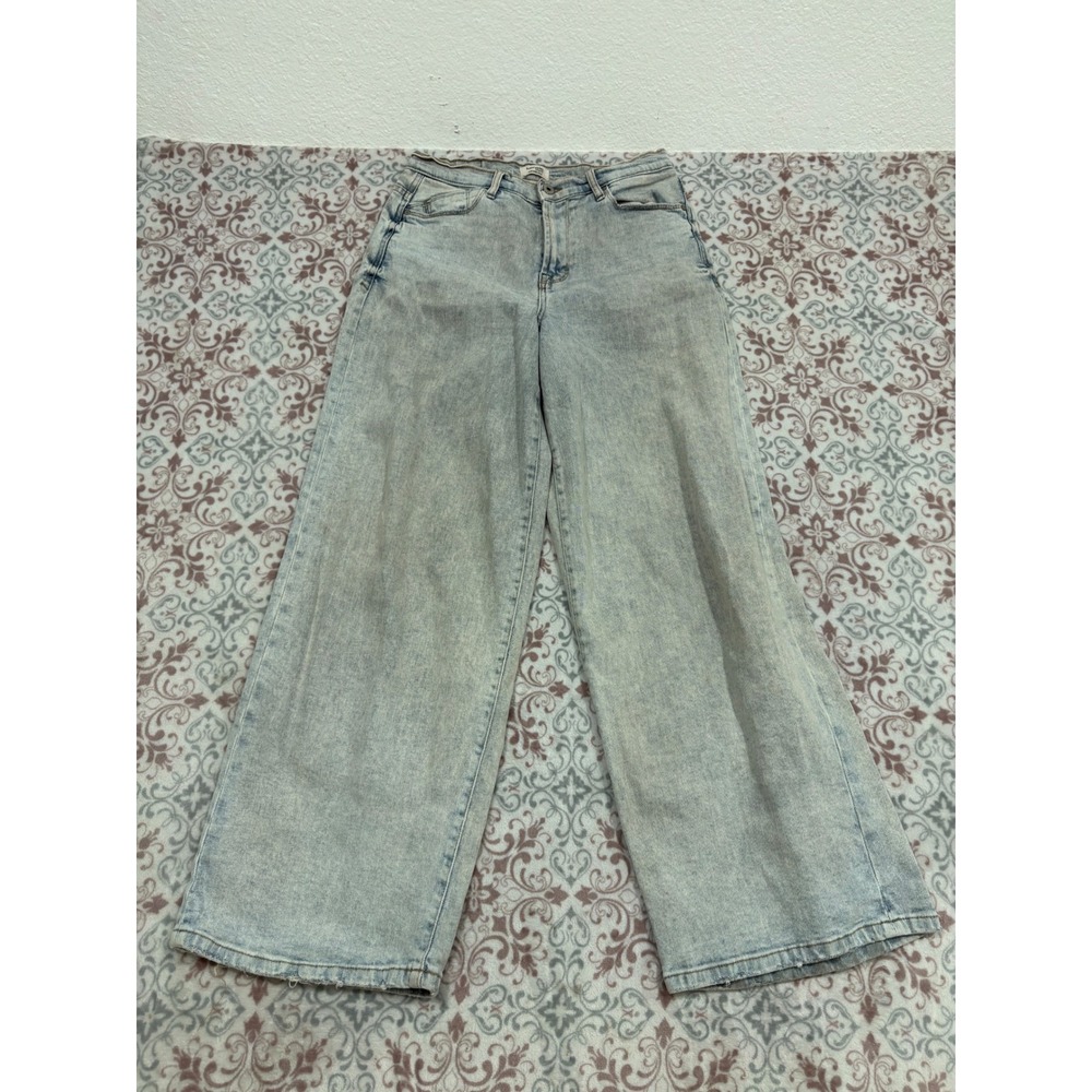 Kensie Jeans Vintage Luxe Light Wash Wide Leg High Rise Denim Size 6/28